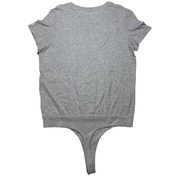 Calvin Klein Bodysuit Shirt Women's MEDIUM Gray Short-Sleeve Cotton Modal NEW - Picture 6 of 16